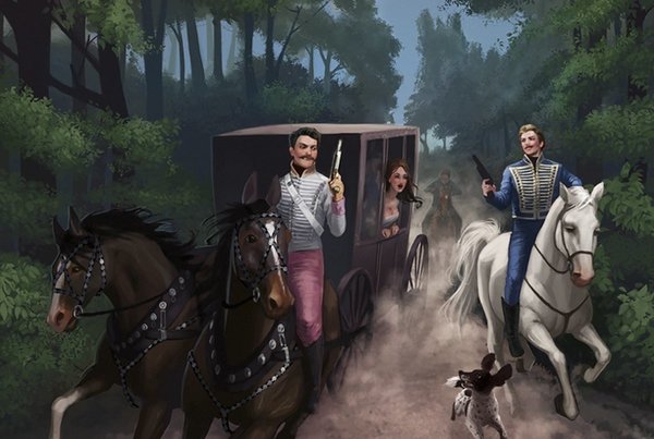 Площадка Questoria "Карты, деньги, два гусара"